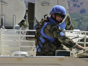 UN-Soldat an der südlibanesischen Grenze.