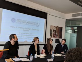 Holger Marcks (left-hand side) on the panel "The New Far Right: Threats and Realities" Holger Marcks (left-hand side) on the panel "The New Far Right: Threats and Realities"